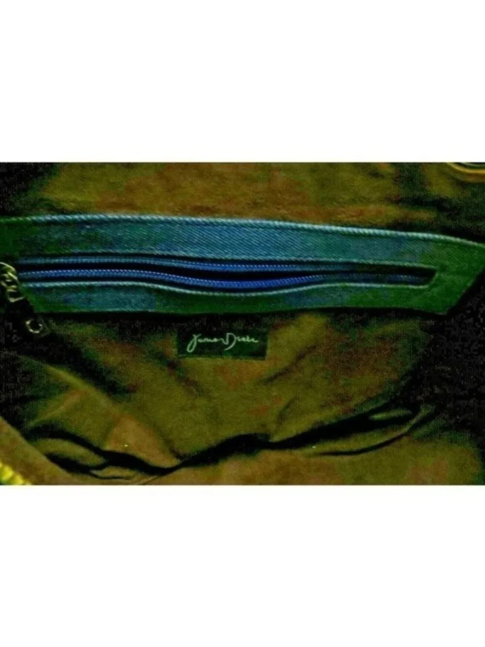 Junior Drake Hobo Sling Purse Bag Studded Denim  Urban Gold Splash Paint